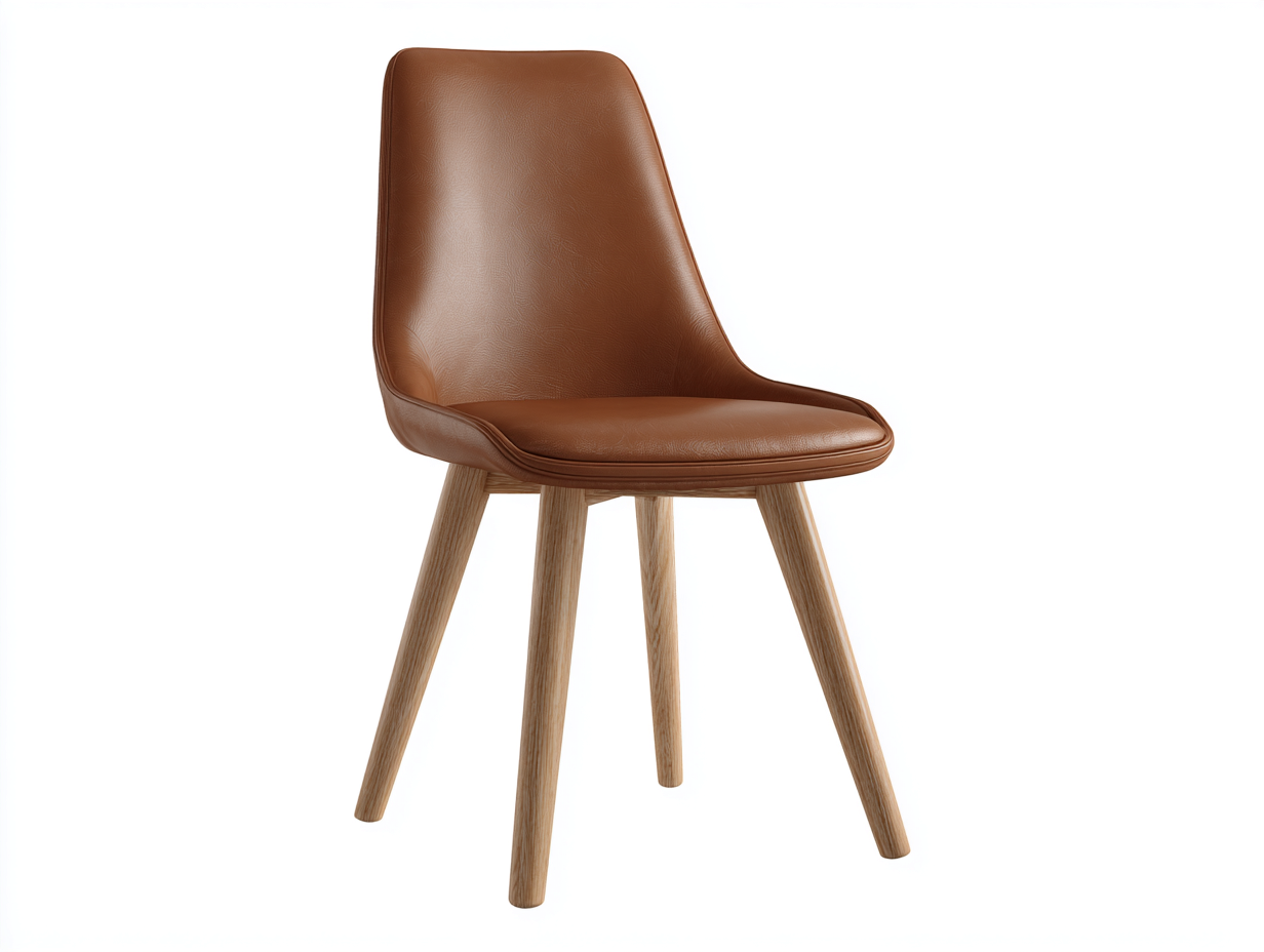 Esszimmerstühle-Leder-Holz-54x59x84 cm-Braun-Modernes Design-Sofagetyard