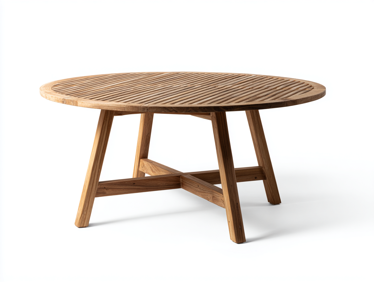 Gartentisch - Teakholz - 125 x 125 x 75 cm - Natur - Moderner Gartenstil-Sofagetyard
