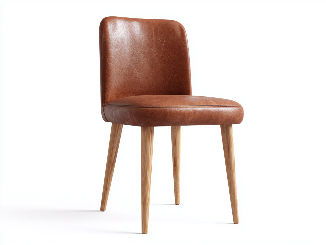 Esszimmerstühle-Leder-Holz-52x58x82 cm-Braun-Modernes Design-Sofagetyard
