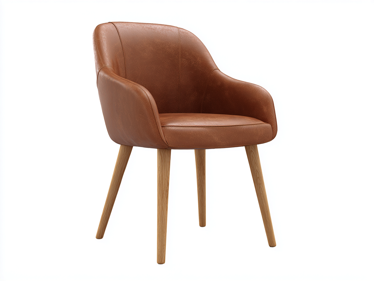 Esszimmerstühle-Leder-Holz-58x62x84 cm-Braun-Modernes Design-Sofagetyard