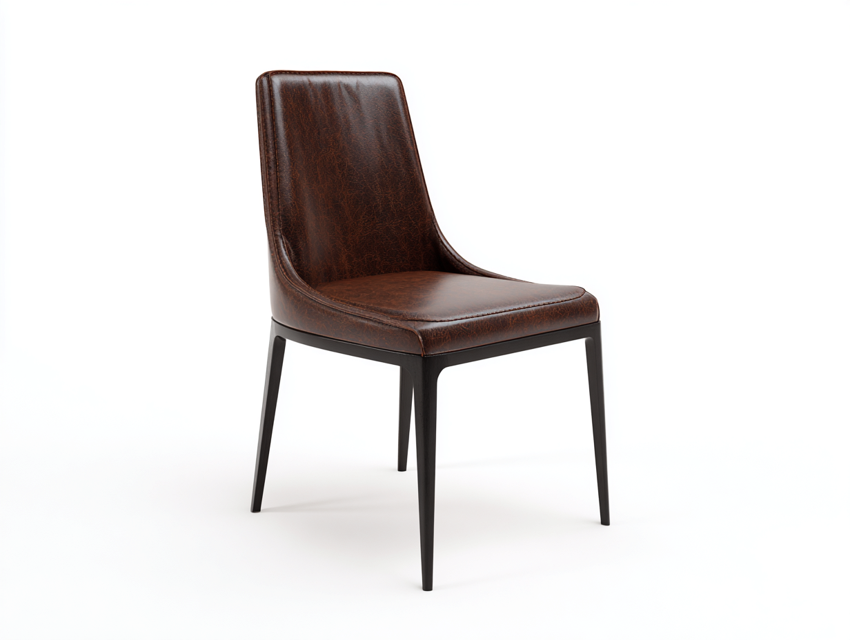 Esszimmerstühle-Leder-Metall-52x60x86 cm-Braun-Modernes Design-Sofagetyard
