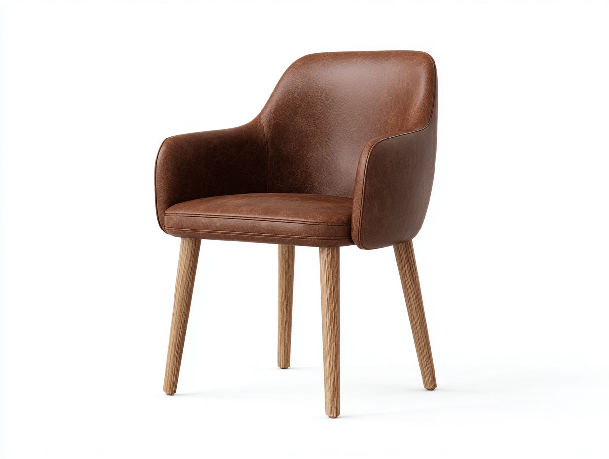Esszimmerstühle-Leder-Holz-57x64x85 cm-Braun-Modernes Design-Sofagetyard