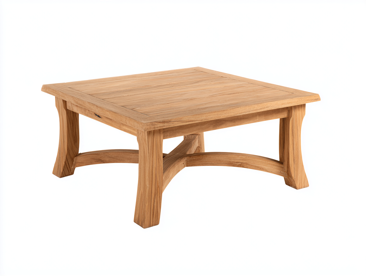 Gartentisch - Teakholz - 90 x 90 x 45 cm - Natur - Klassischer Gartenstil-Sofagetyard