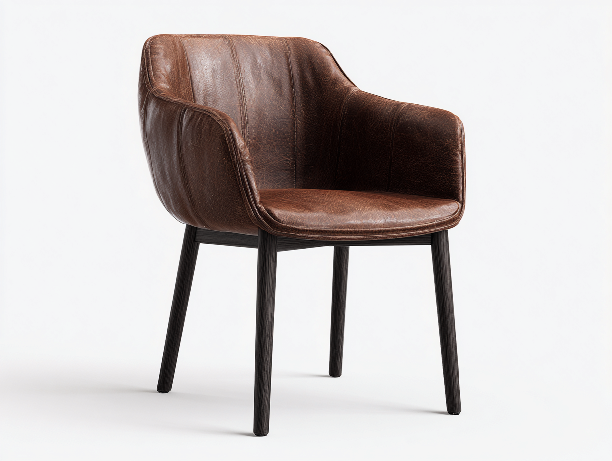 Esszimmerstühle-Leder-Holz-56x61x83 cm-Braun-Modernes Design-Sofagetyard
