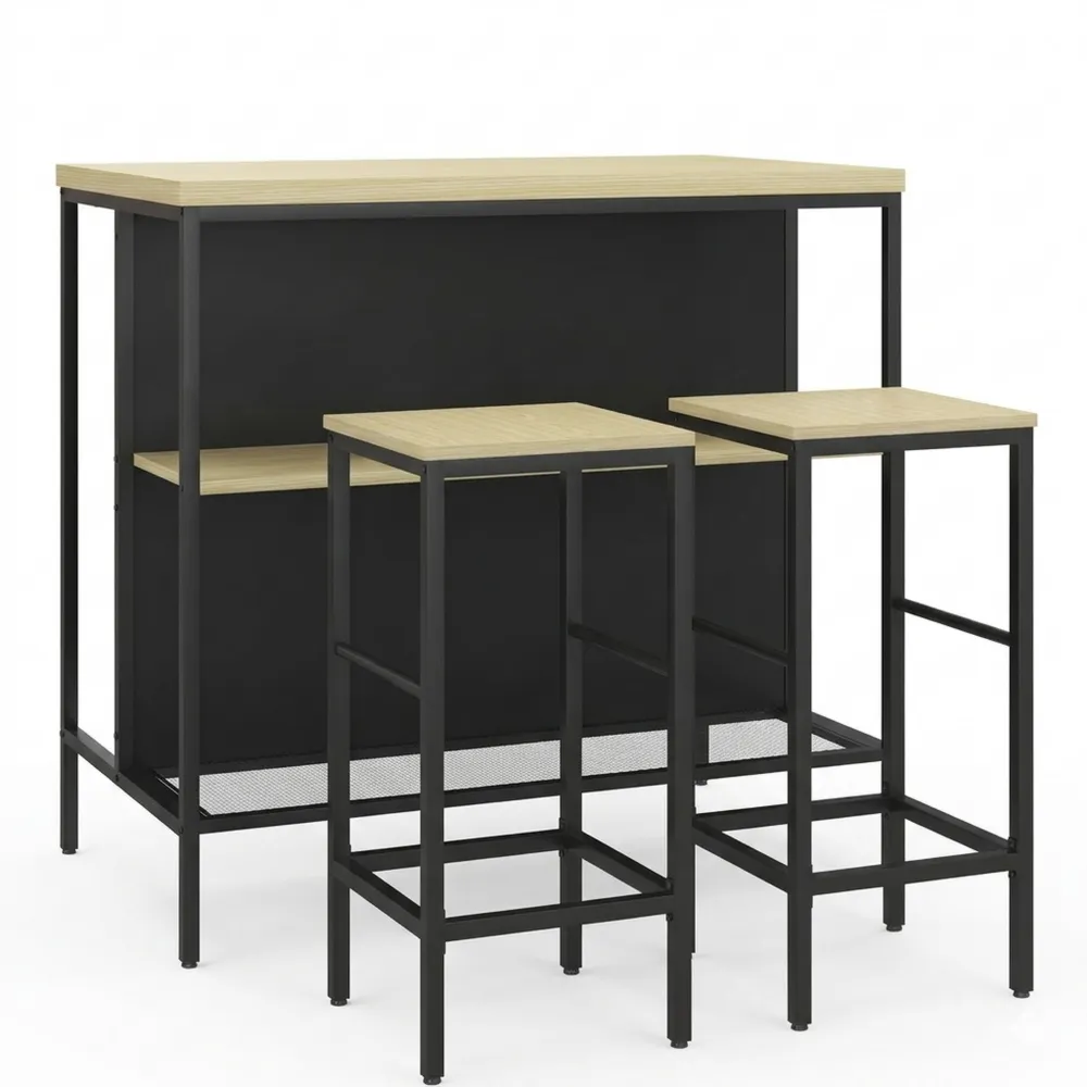 Bartisch-Set mit Ablagen im modernen Stil für Küche und Esszimmer