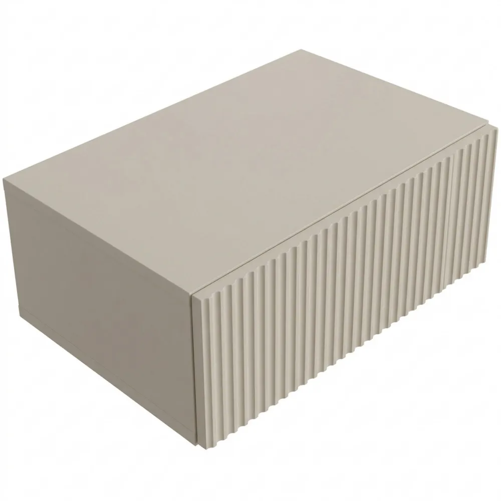 Hängender Nachttisch mit Schublade, Graubeige, 17 x 50 x 35,6 cm