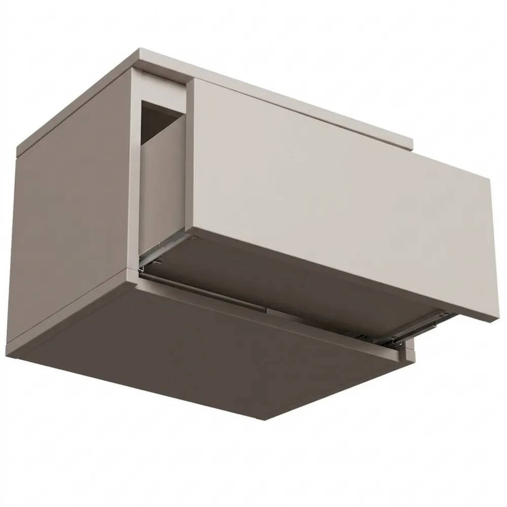 Moderner Hängender Nachttisch in Taupe mit Praktischem Fach