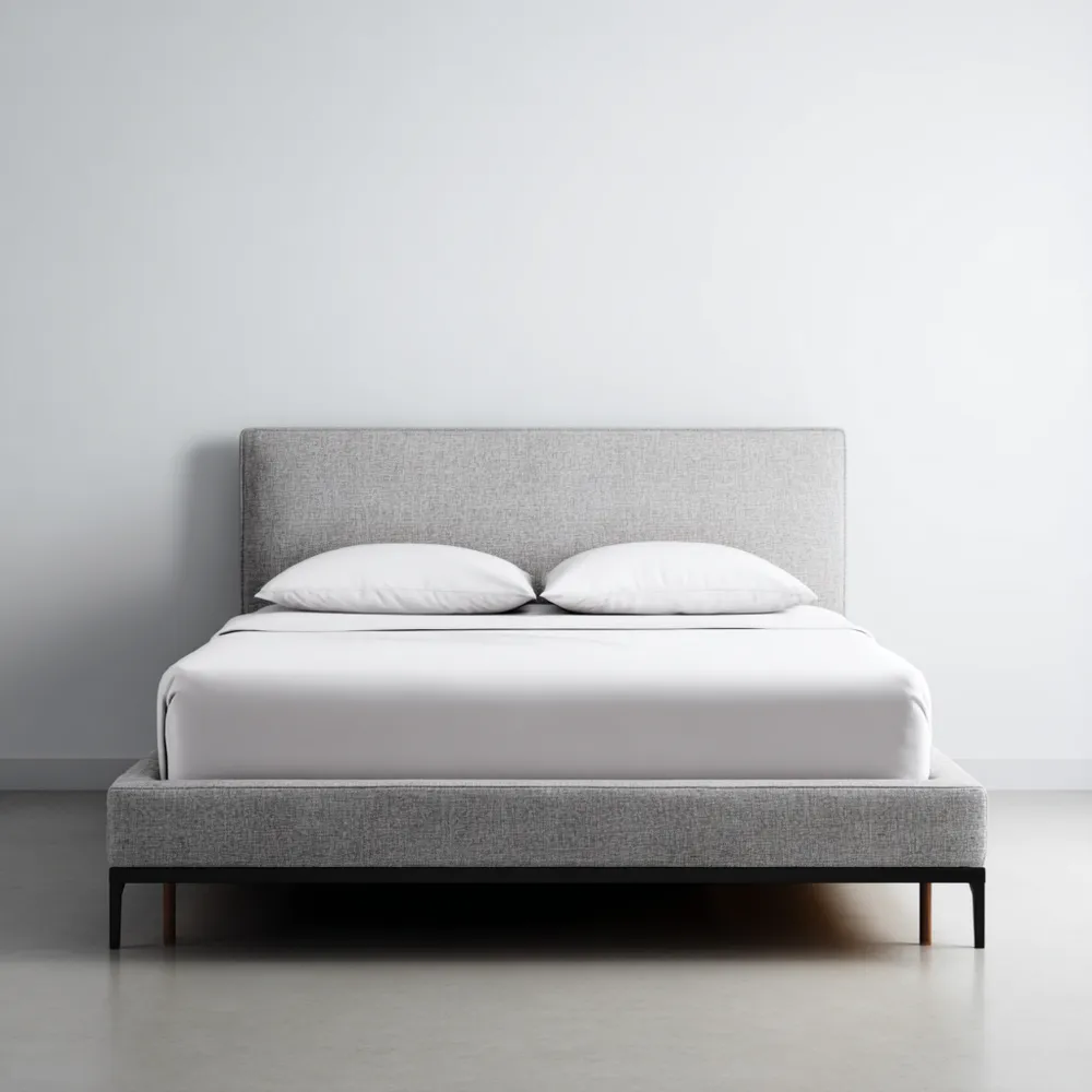 Polsterbett Stoff 200x160x100 cm – Hellgrau