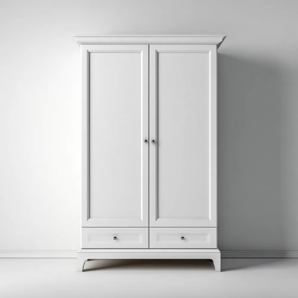 Kleiderschrank Holz 200x100x60 cm – Weiß