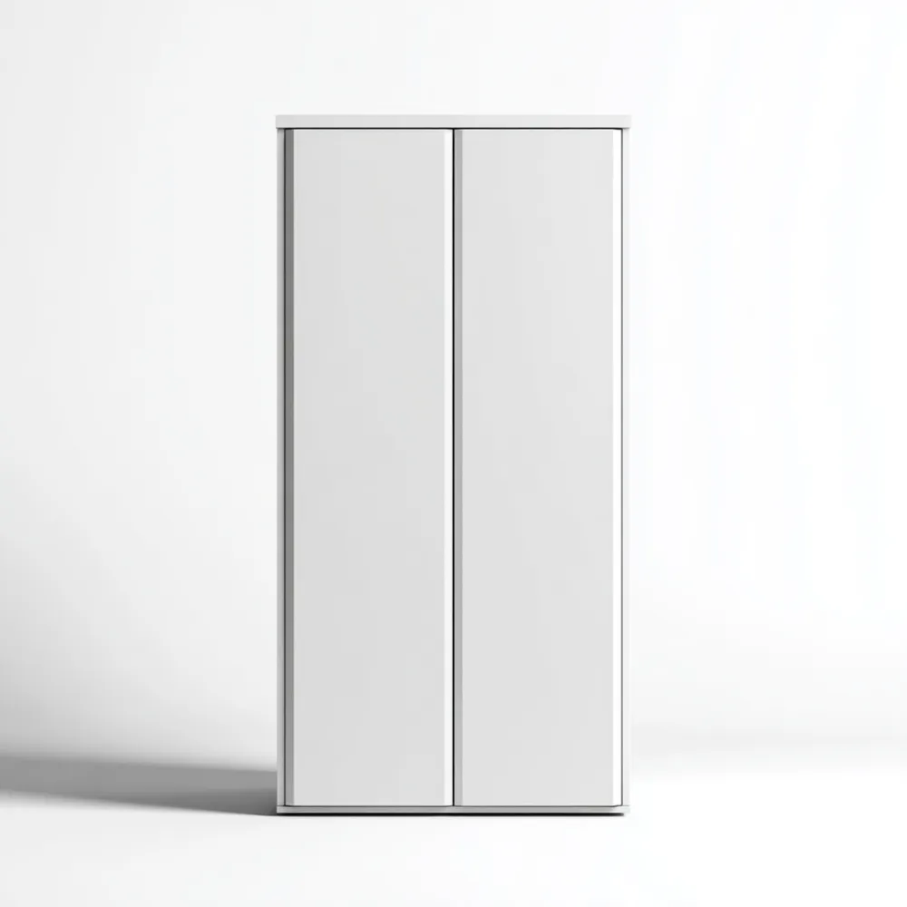 Metall Kleiderschrank mit Schiebetüren 200x120x60 cm - Weiß