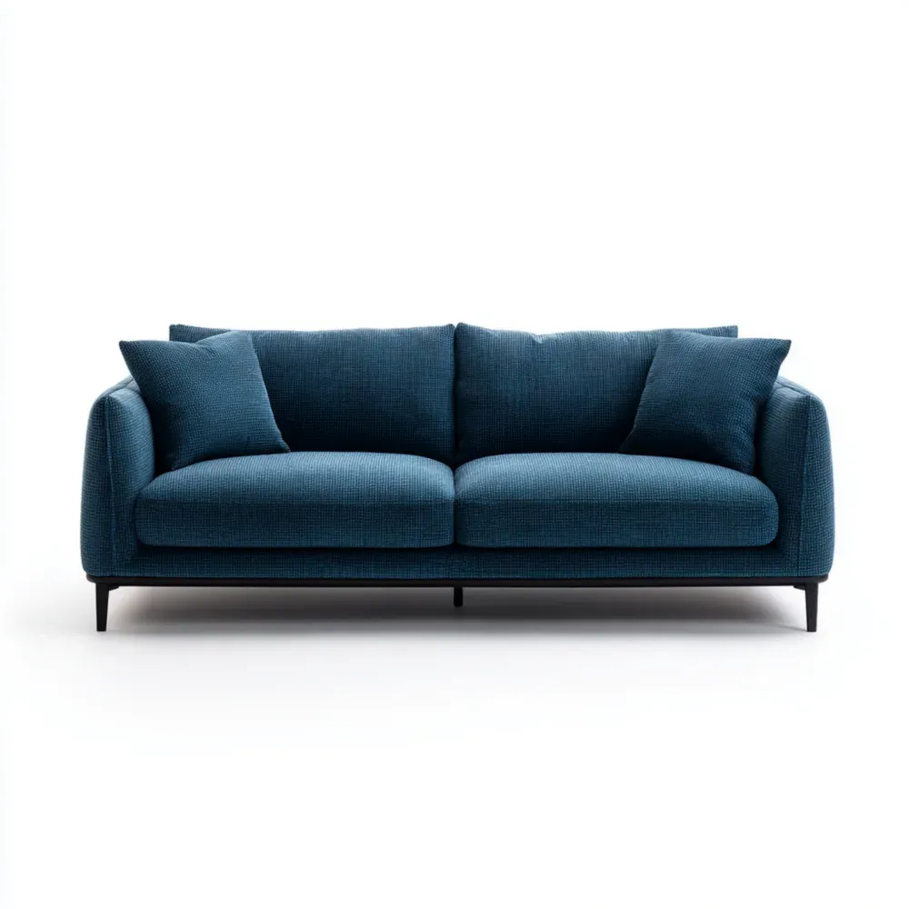 Dreisitzer-Sofa Stoff Dunkelblau