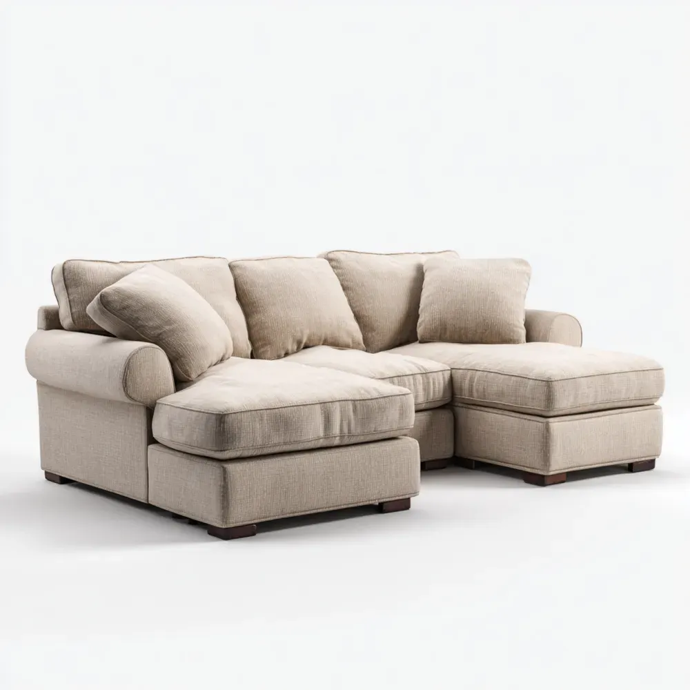 Ecksofa Stoff 260x160x85 cm – Beige
