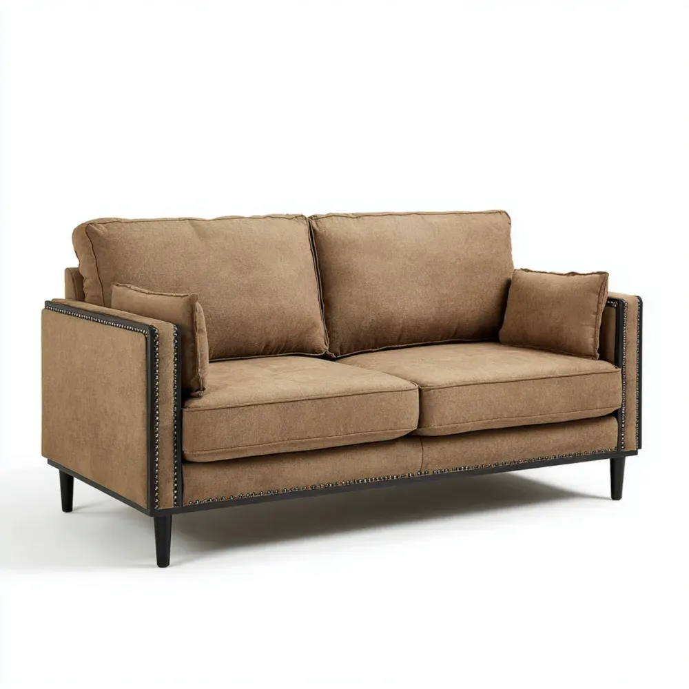 Stoff-Sofa Mit Zwei Sitzen 140x85x75 cm – Braun