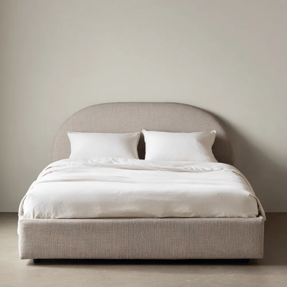 Polsterbett Stoff 220x180x100 cm – Beige