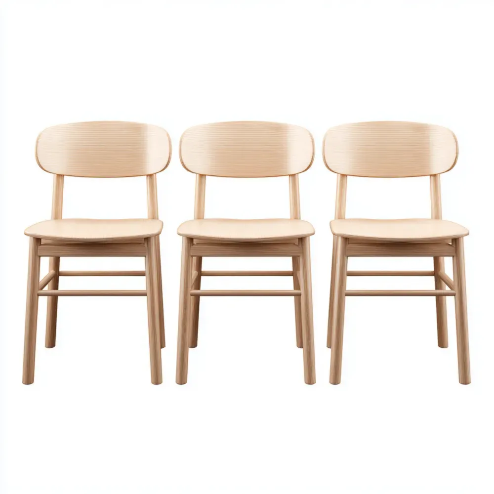 Esszimmerstuhl Set Massivholz Natur