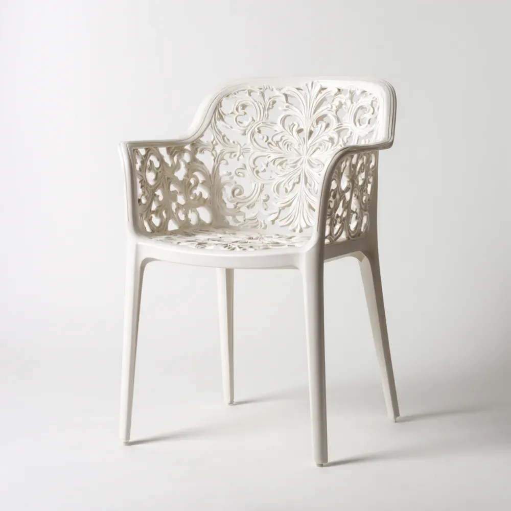 Esszimmerstuhl Kunststoff Weiß 55x53x85 cm