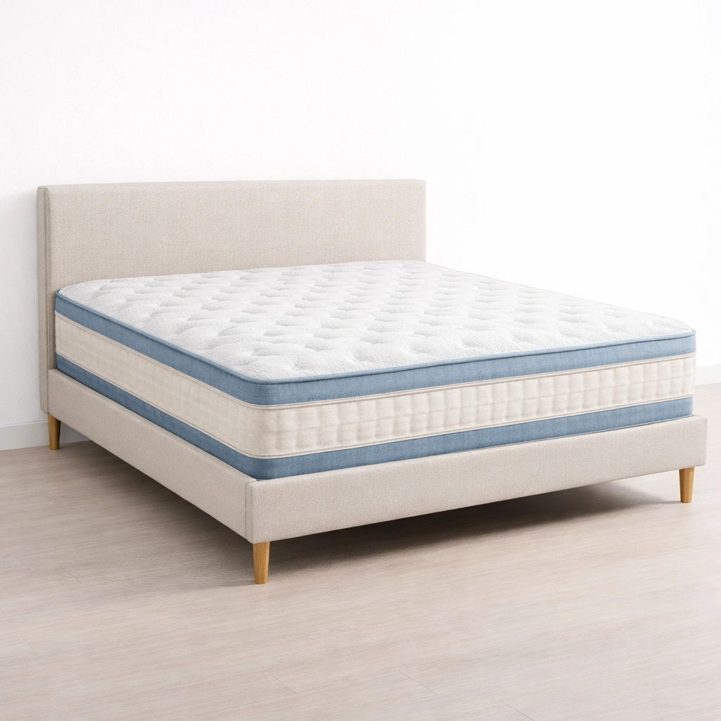 Matelas epais blanc avec couche confort et soutien optimal- luxqiro