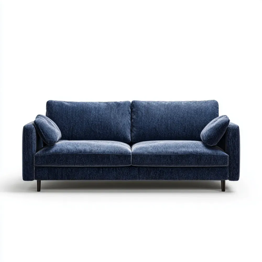 Dreisitzer Sofa Stoff Dunkelblau 200x90x85 cm