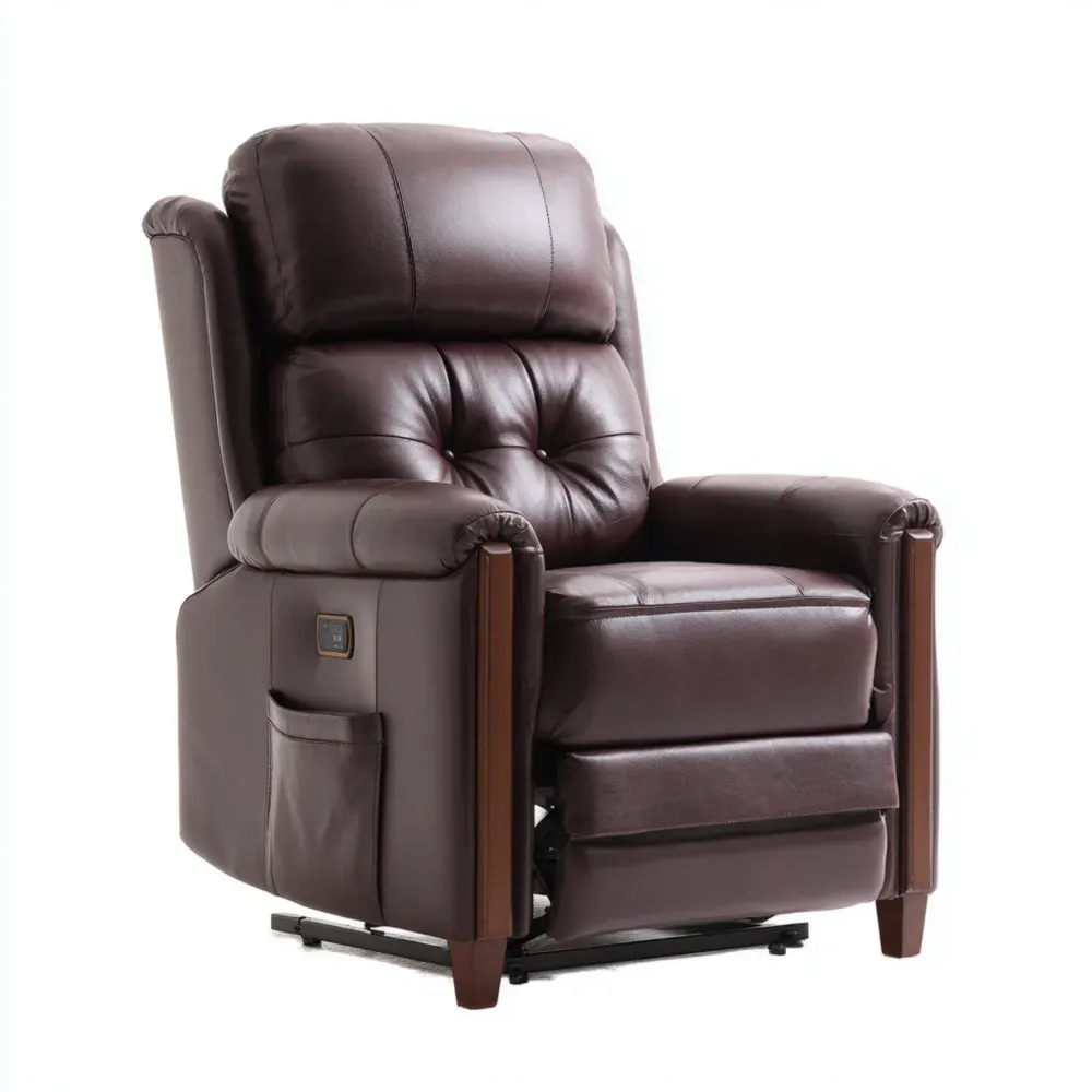 Verstellbarer Ruhesessel Kunstleder Braun