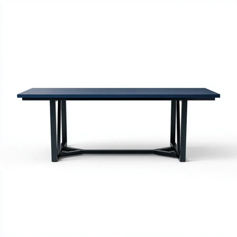 Esszimmertisch Metallgestell Dunkelblau 200x90x75 cm