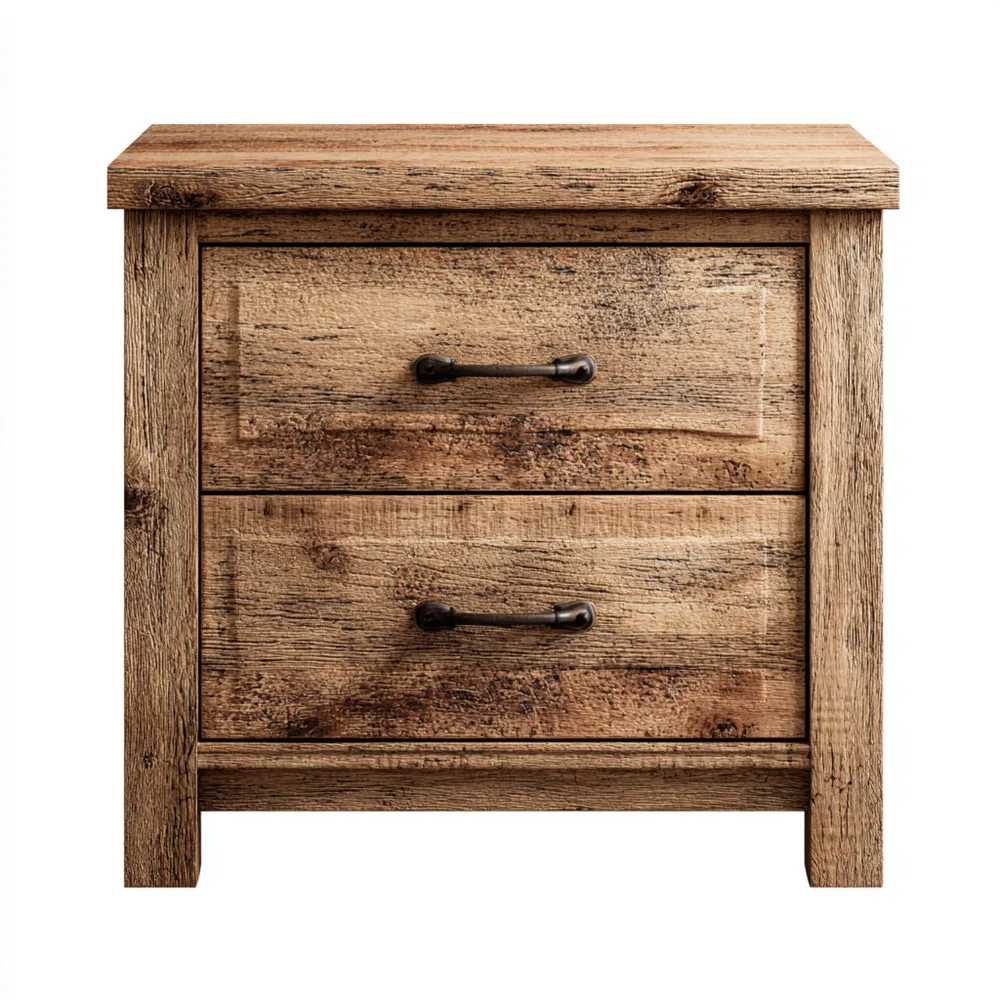 Nachttisch Eiche Rustikal 50x40x60 cm – 2 Schubladen