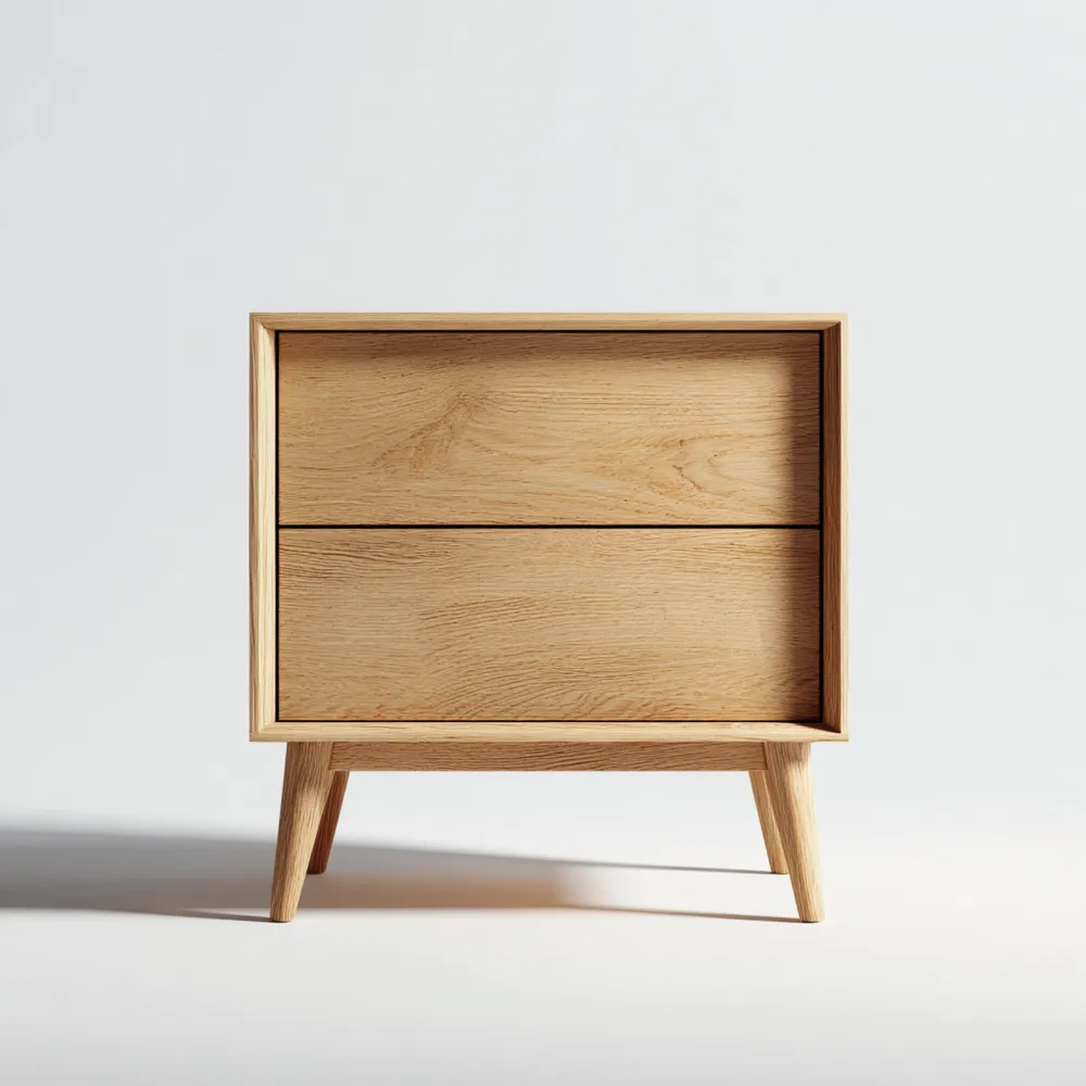 Massivholz Nachttisch Eiche mit Schubladen