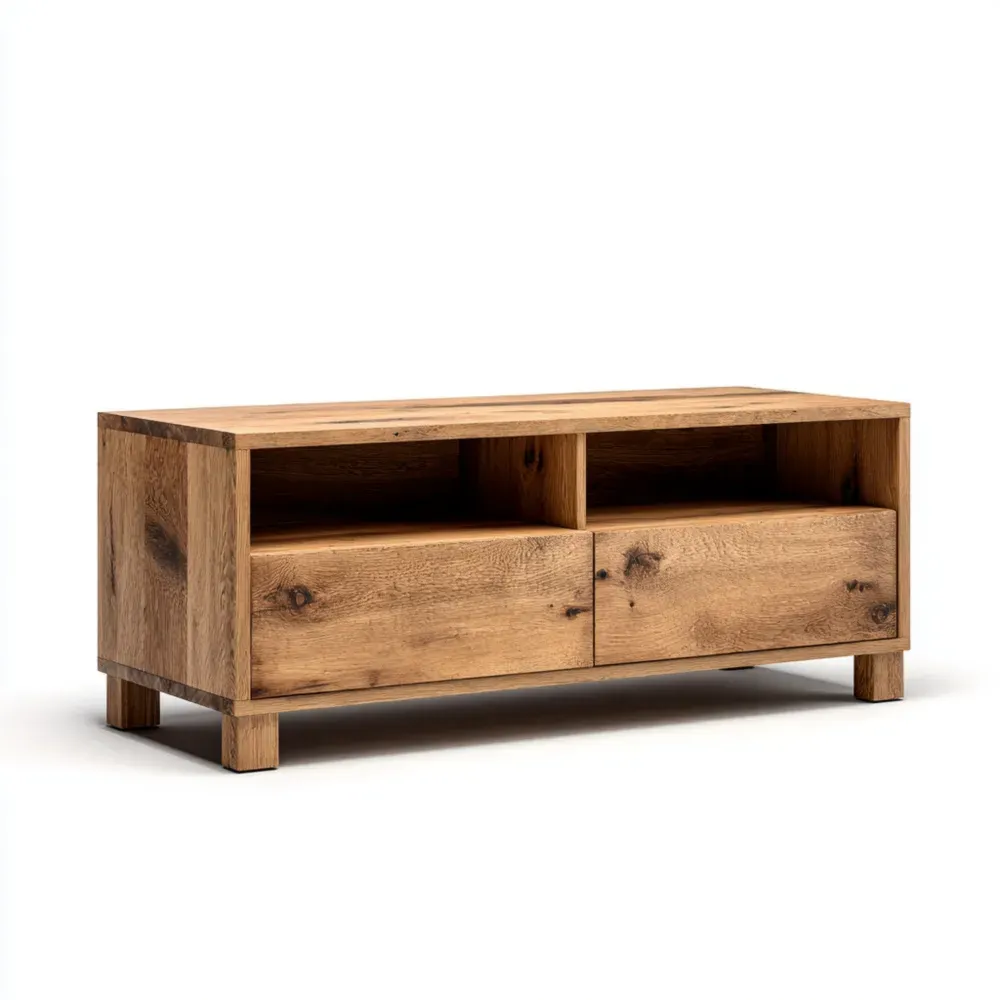 TV-Schrank Massivholz Eiche 120x40x45 cm