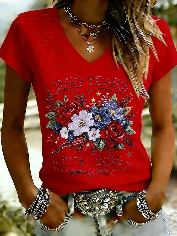 Women's  America 250th Anniversary Print T-Shirt