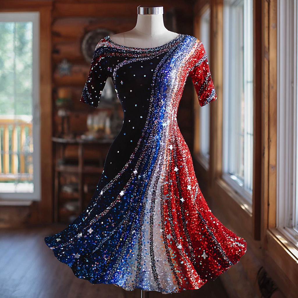 US 250th Anniversary Art Print Casual Dress