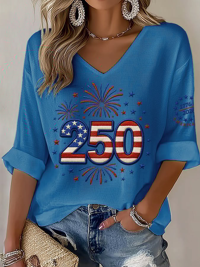Women's American 250th Anniversary Print Top
