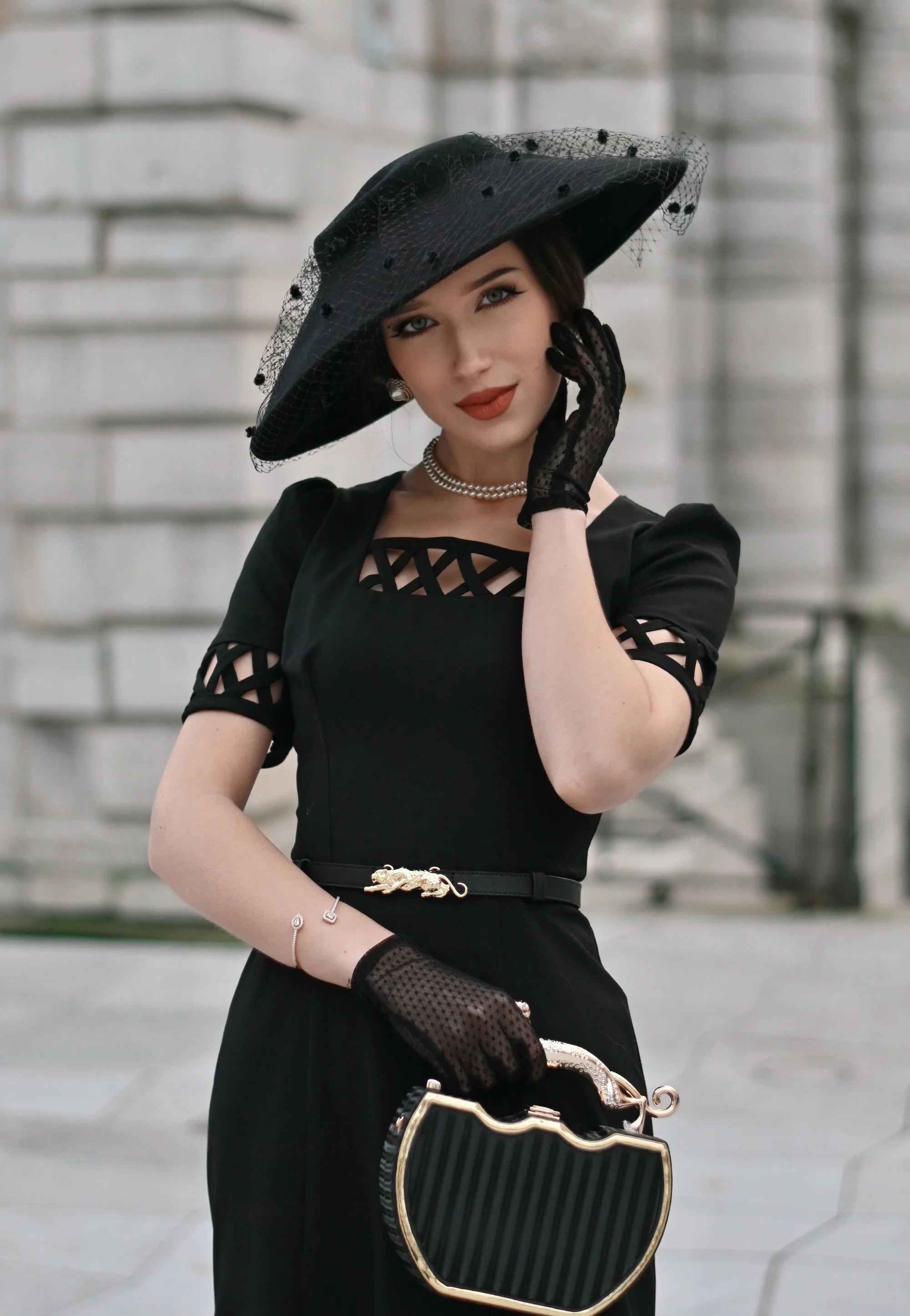 Classic A-Line Black Vintage Dress