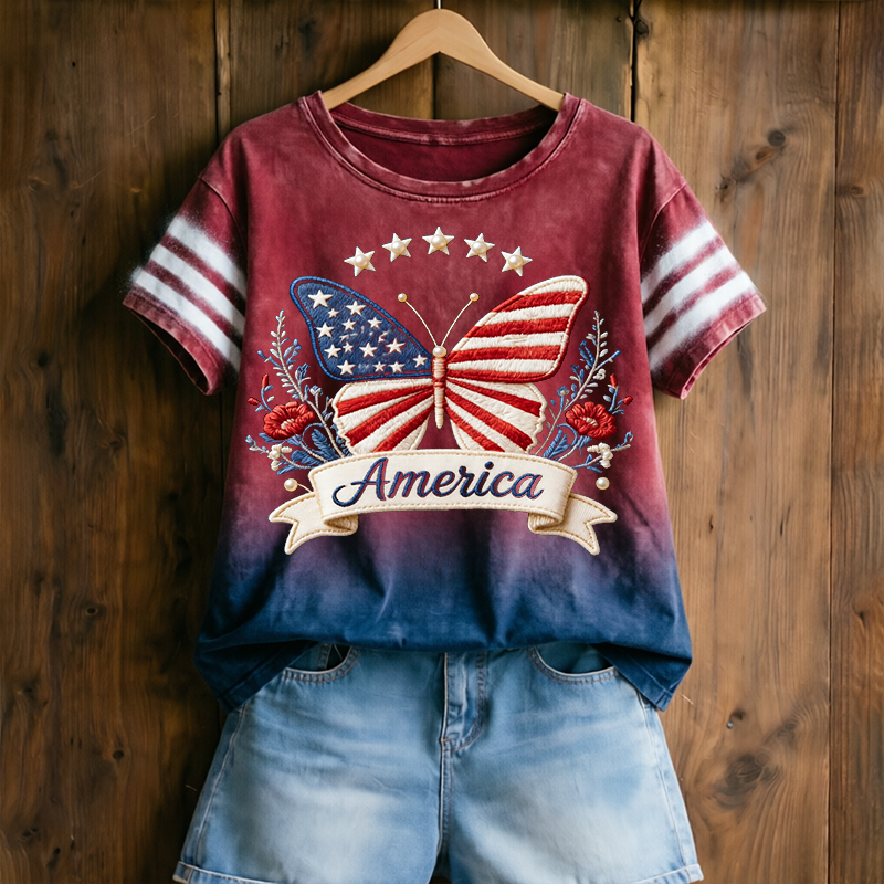Women's U.S. 250th Anniversary Commemorative Printed Casual T-Shirt