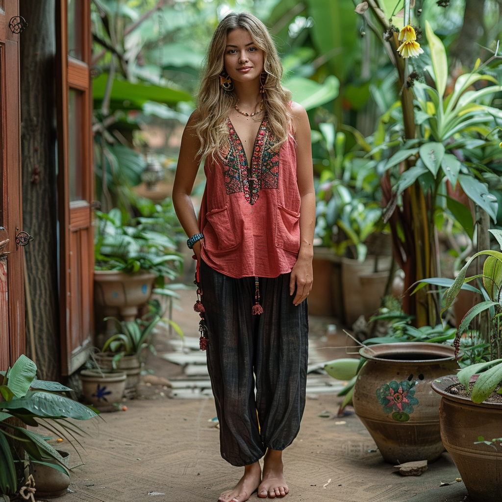 Simple And Comfortable Women's Casual Linen Pants