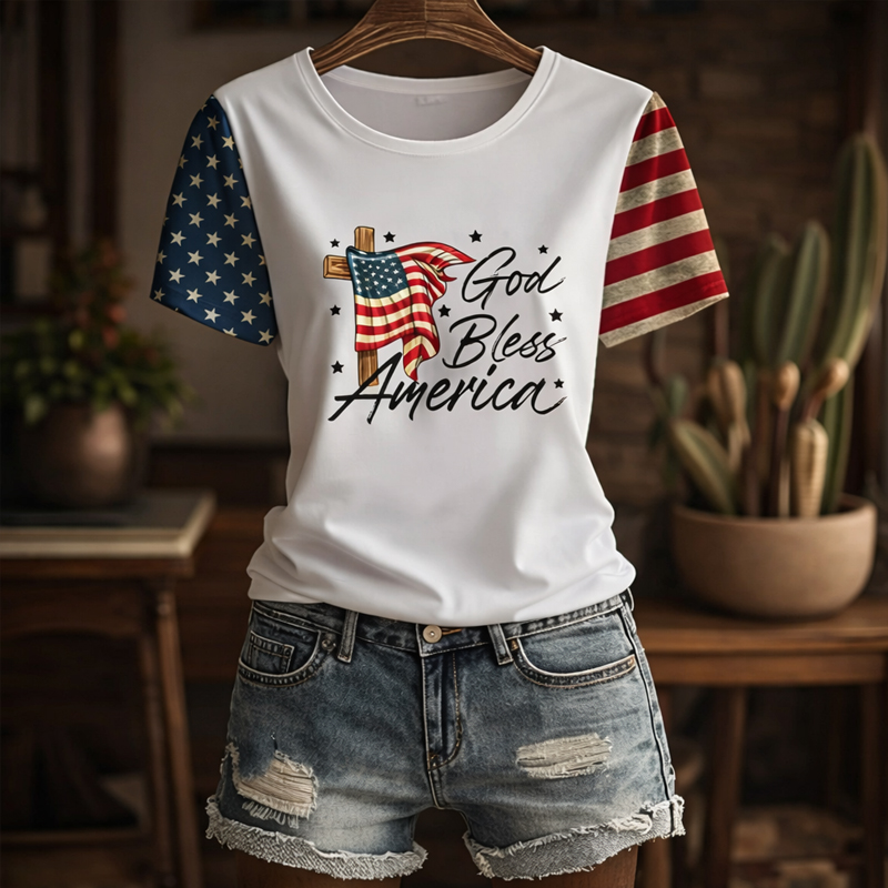 Women's 250th Anniversary Printed Casual T-Shirt