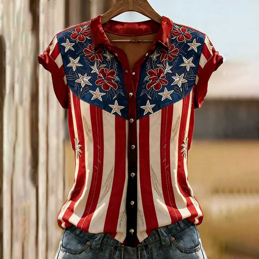 Women's 250th Anniversary Printed Short-Sleeve Shirt