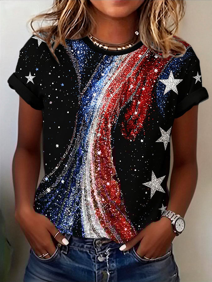 Women's 250th Anniversary National Print Casual T-Shirt