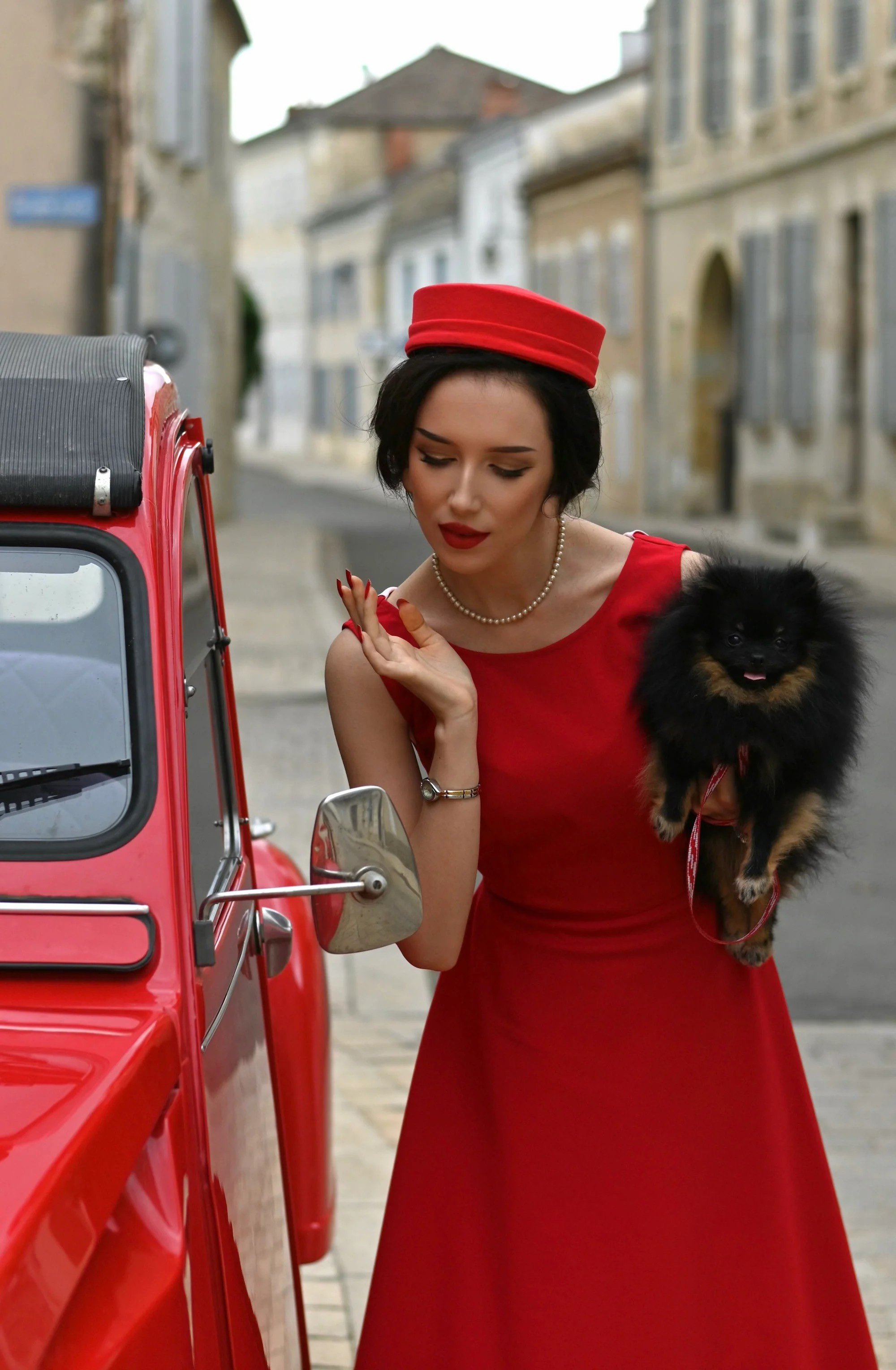 Jessica Classic Red Vintage Dress