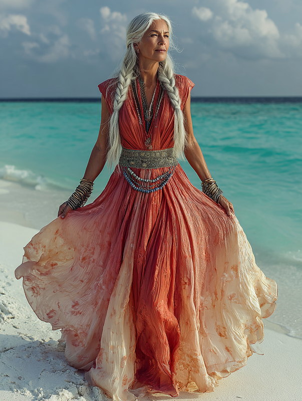 Summer vacation fashion elegant contrast color dress 144c