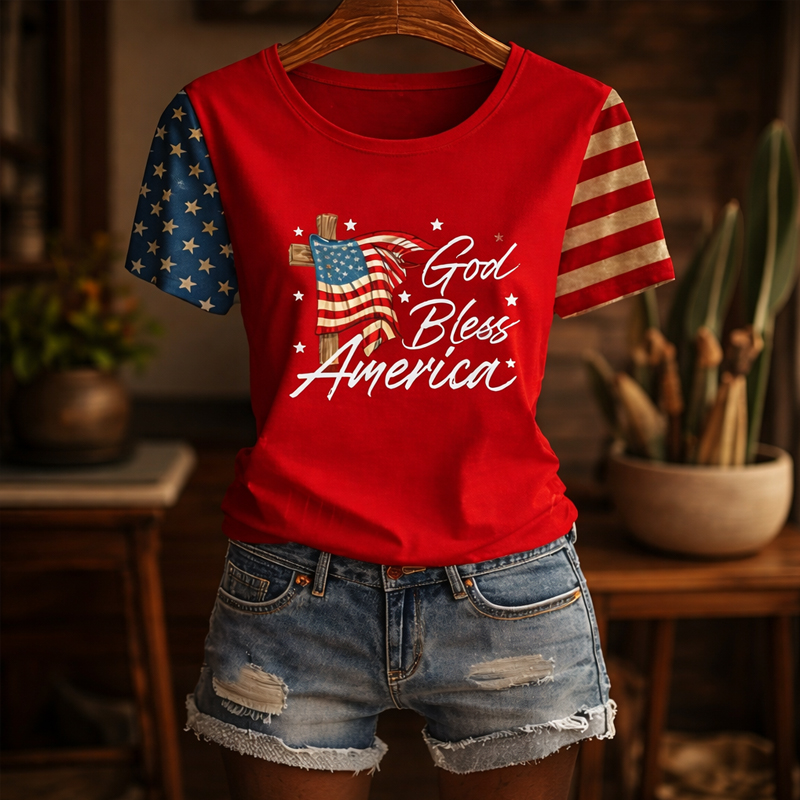 Women's 250th Anniversary Printed Casual T-Shirt