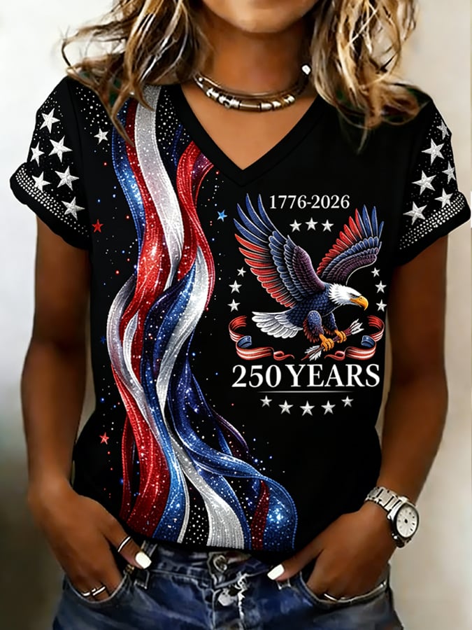 Women's  American 250th Print T-Shirt