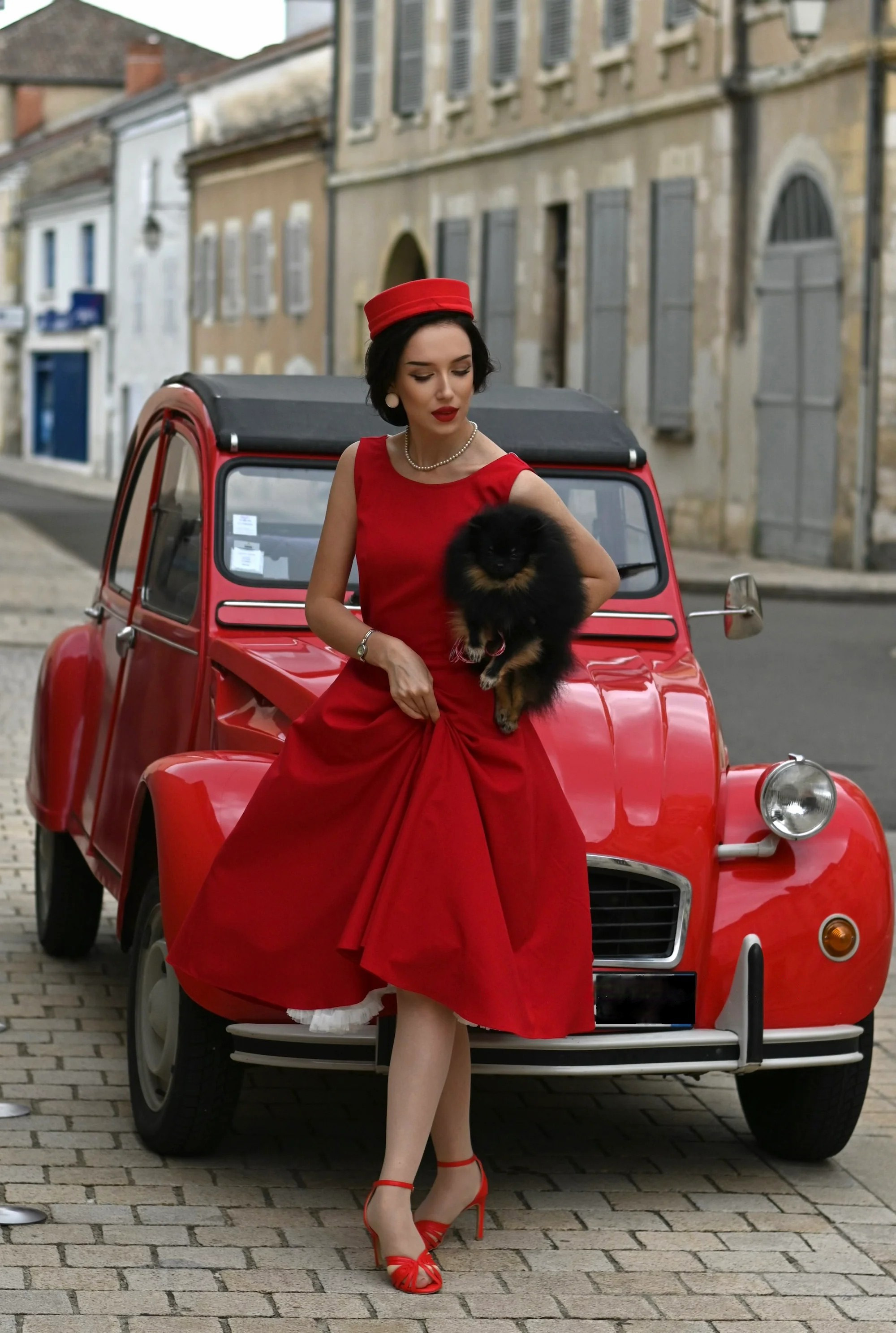 Jessica Classic Red Vintage Dress