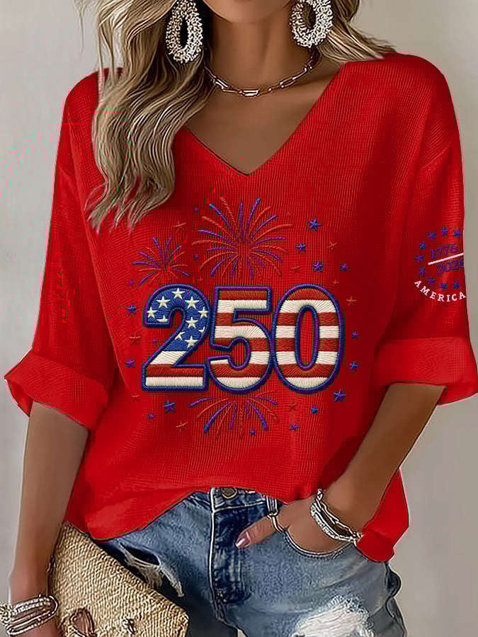 Women's American 250th Anniversary Print Top
