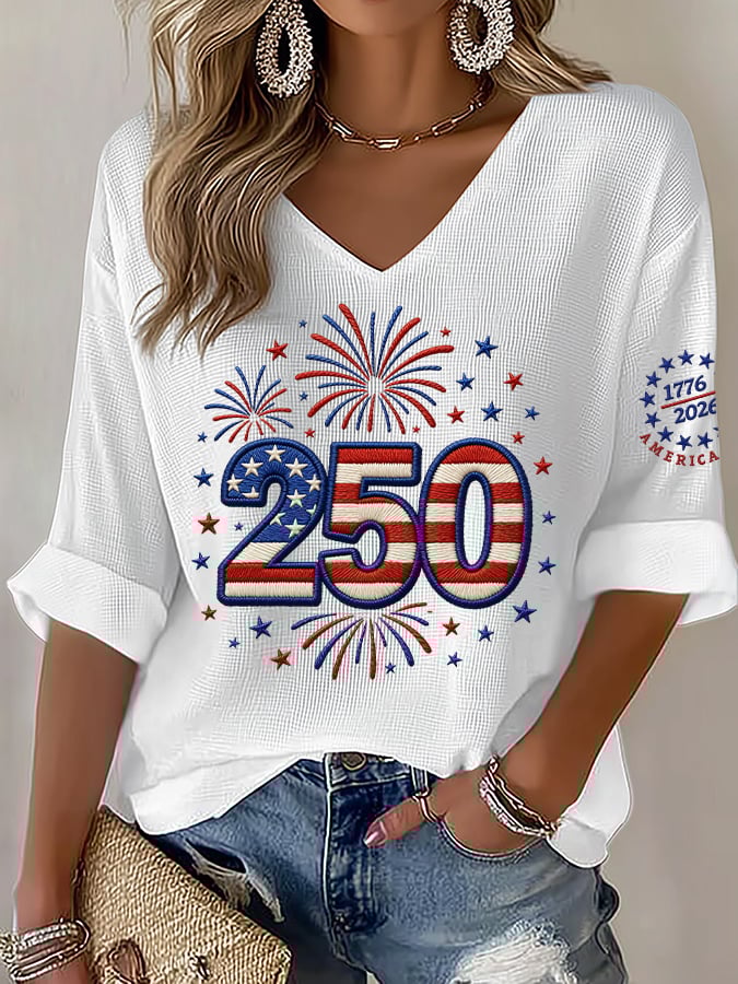 Women's American 250th Anniversary Print Top