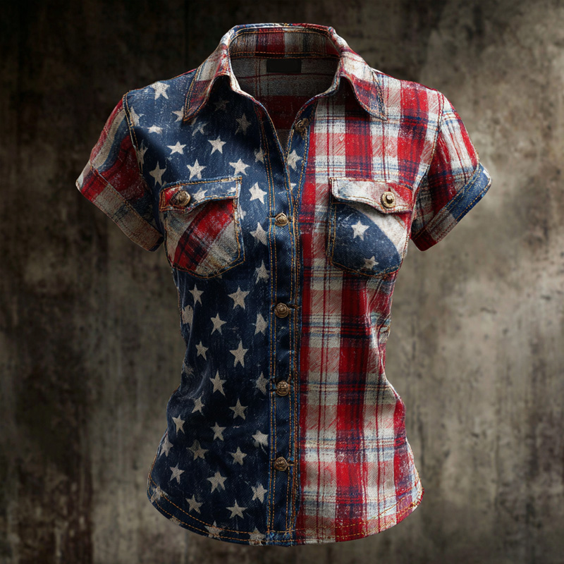 Women's 250th Anniversary Printed Plaid Shirt