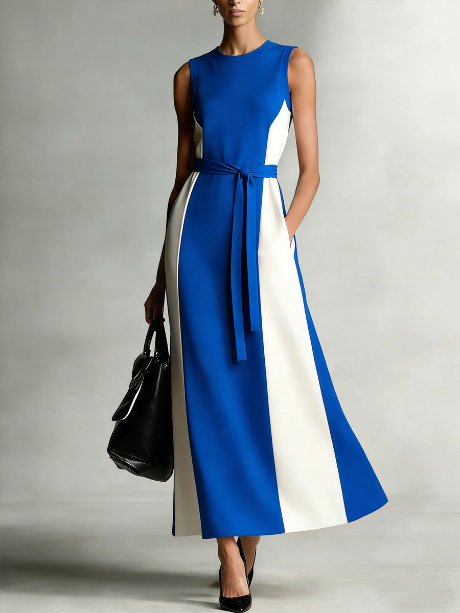 Women's Casual Comfortable Color-block Dress