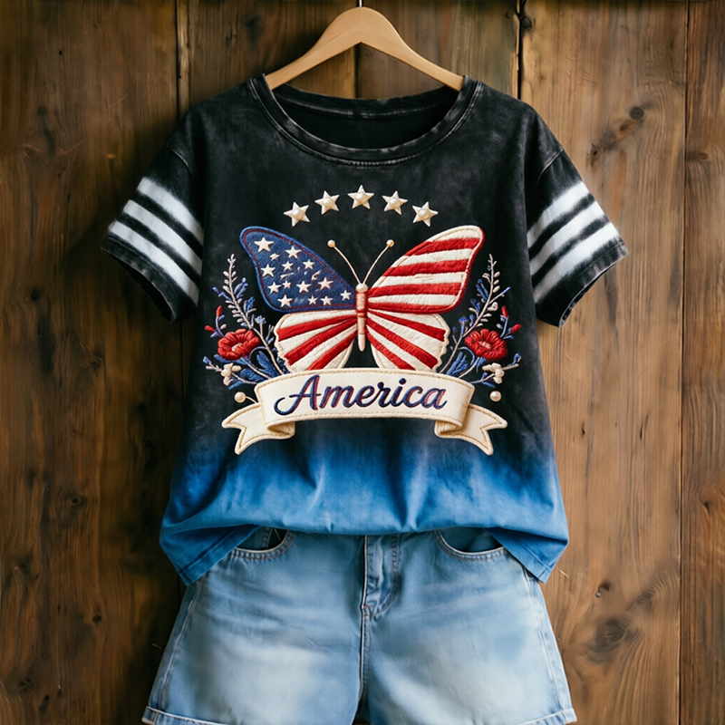 Women's U.S. 250th Anniversary Commemorative Printed Casual T-Shirt