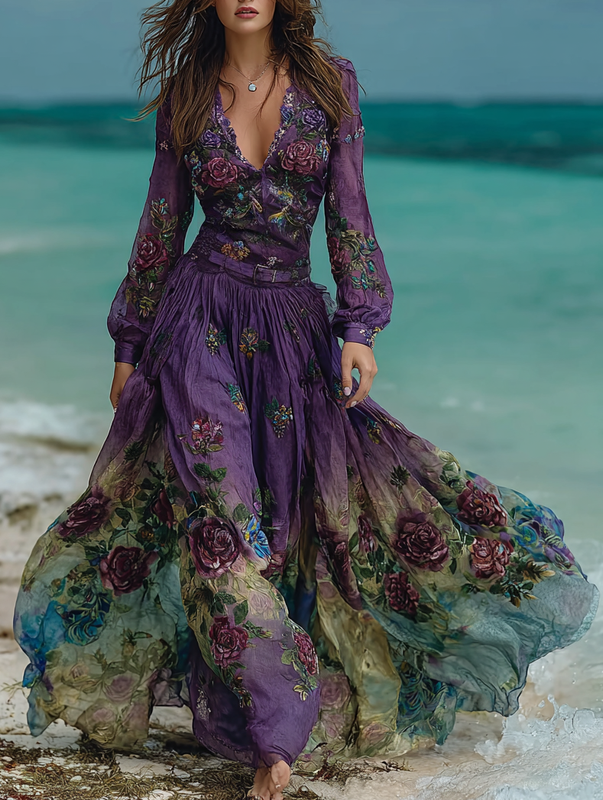 Autumn contrast vintage dress 0c78