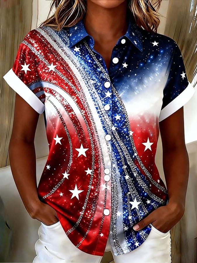 Women'S American 250th Anniversary Short-Sleeve Shirt