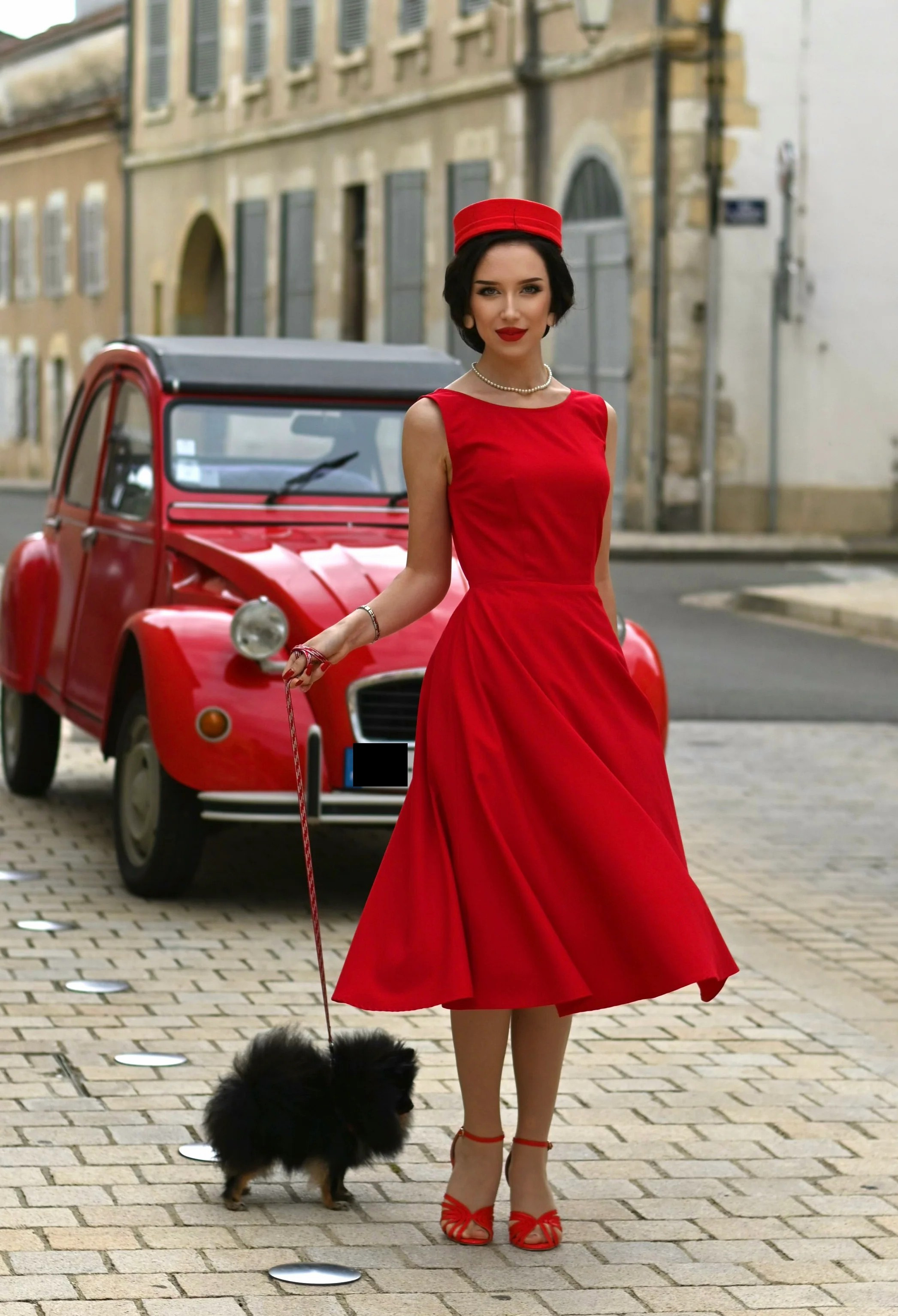 Jessica Classic Red Vintage Dress