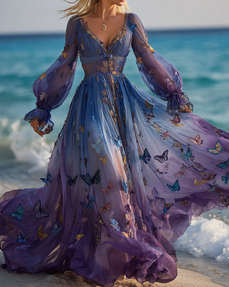 Summer vacation fashion elegant contrast color dress ee8b